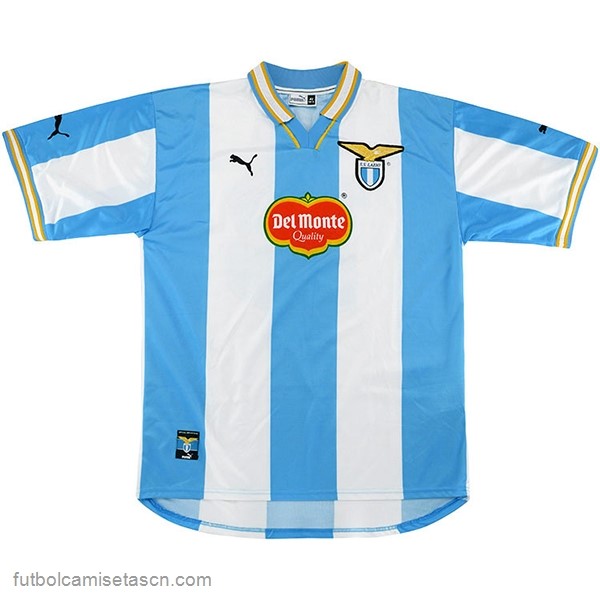 Tailandia Camiseta Lazio 1ª Retro 1999 2000 Azul Blanco